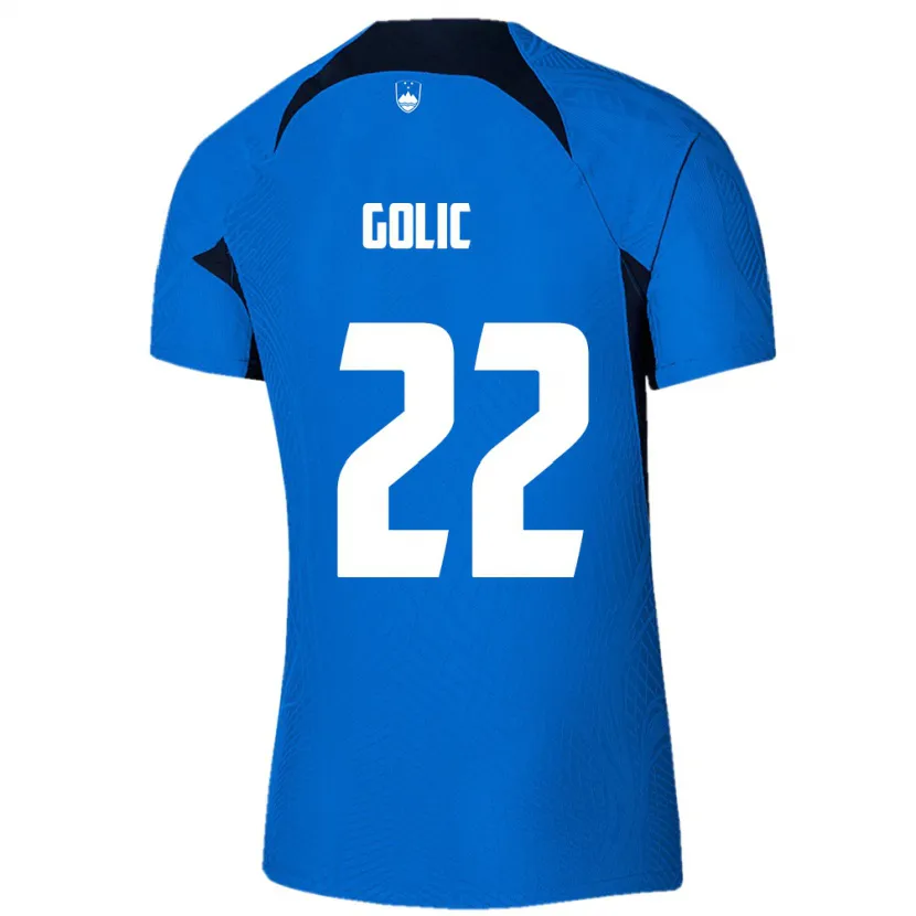 Danxen Kinder Slowenien Tilen Golic #22 Blau Auswärtstrikot Trikot 24-26 T-Shirt