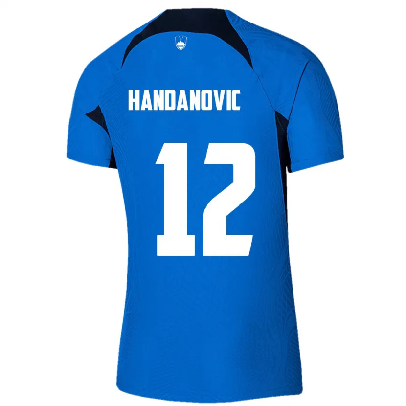 Danxen Kinder Slowenien Tanej Handanovic #12 Blau Auswärtstrikot Trikot 24-26 T-Shirt