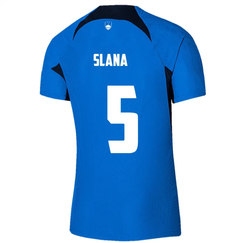 Danxen Kinder Slowenien Filip Slana #5 Blau Auswärtstrikot Trikot 24-26 T-Shirt