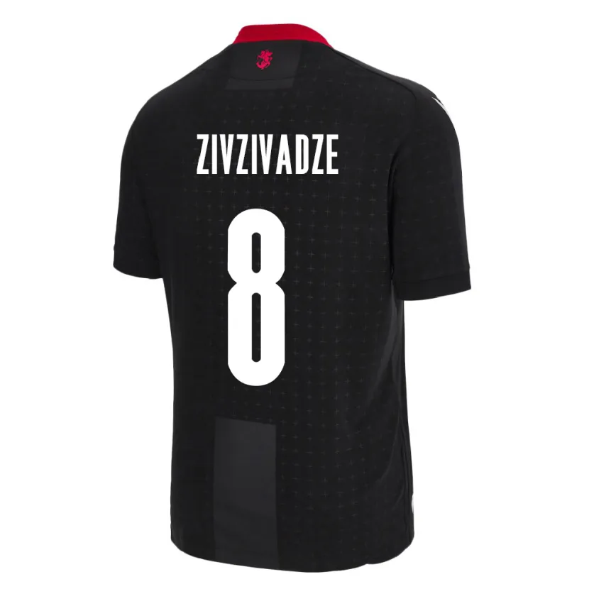 Danxen Kinder Georgien Budu Zivzivadze #8 Schwarz Auswärtstrikot Trikot 24-26 T-Shirt