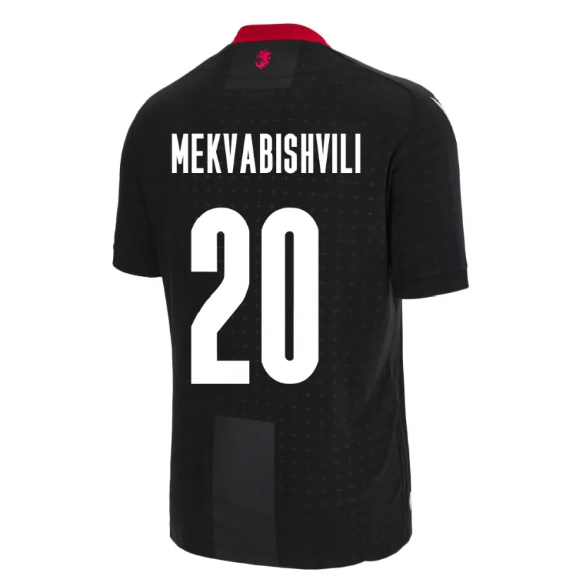 Danxen Kinder Georgien Anzor Mekvabishvili #20 Schwarz Auswärtstrikot Trikot 24-26 T-Shirt
