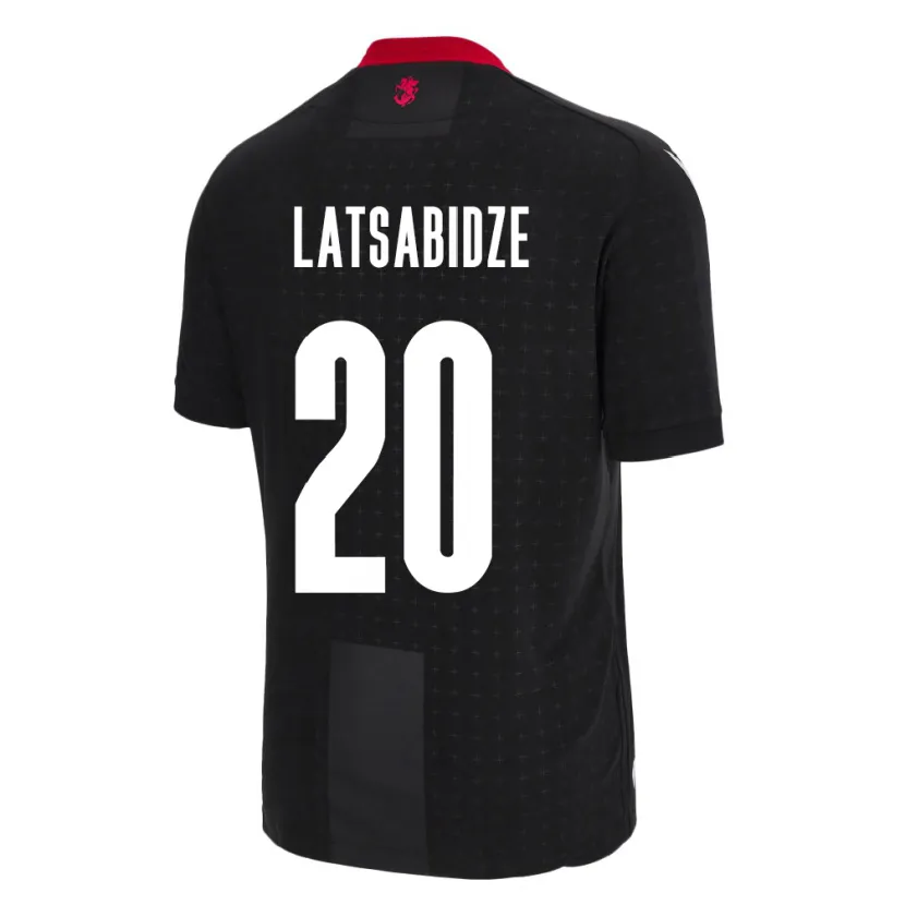 Danxen Kinder Georgien Luka Latsabidze #20 Schwarz Auswärtstrikot Trikot 24-26 T-Shirt