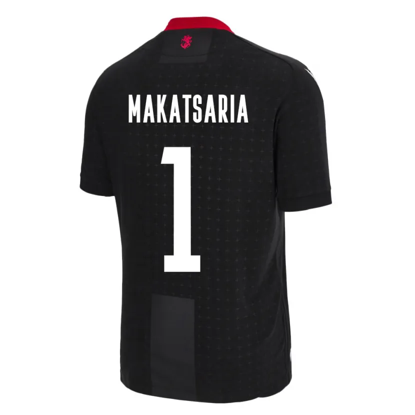 Danxen Kinder Georgien Mikheil Makatsaria #1 Schwarz Auswärtstrikot Trikot 24-26 T-Shirt