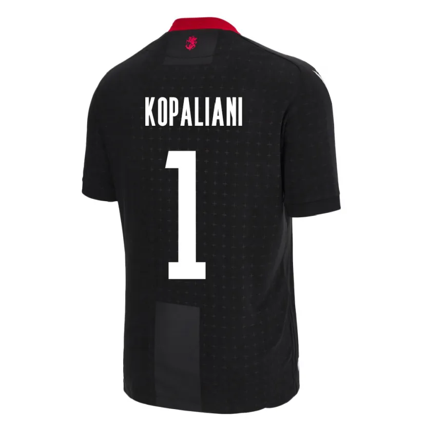 Danxen Kinder Georgien Soso Kopaliani #1 Schwarz Auswärtstrikot Trikot 24-26 T-Shirt