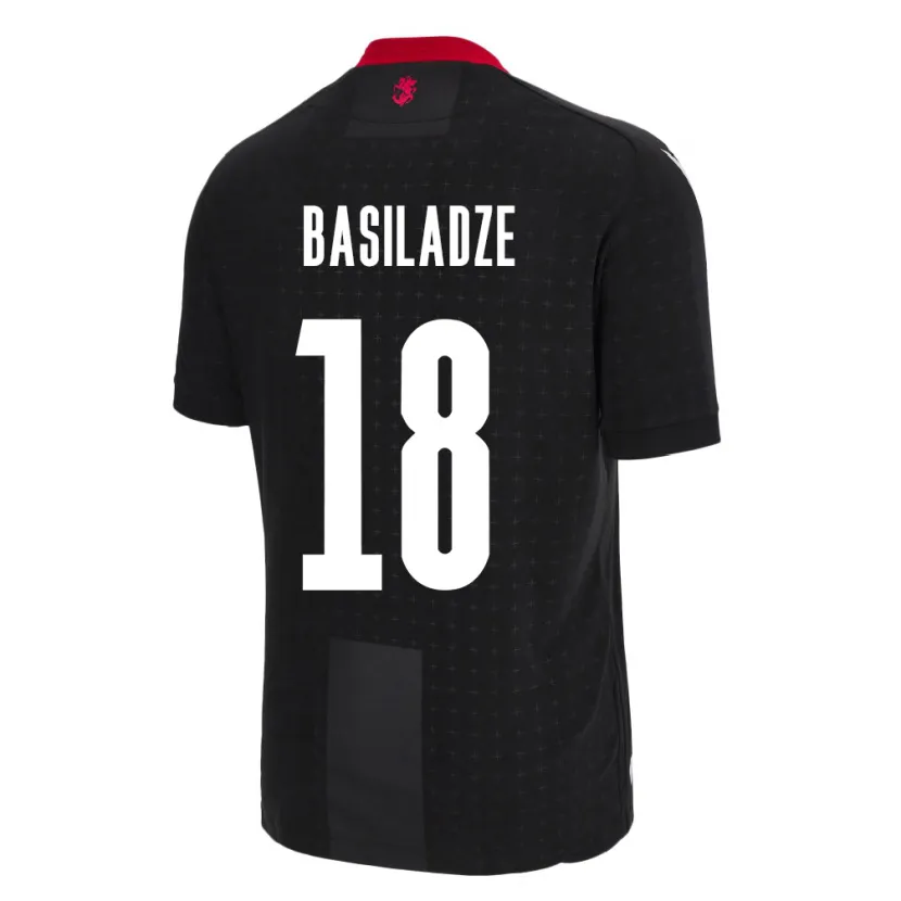 Danxen Kinder Georgien Aleko Basiladze #18 Schwarz Auswärtstrikot Trikot 24-26 T-Shirt
