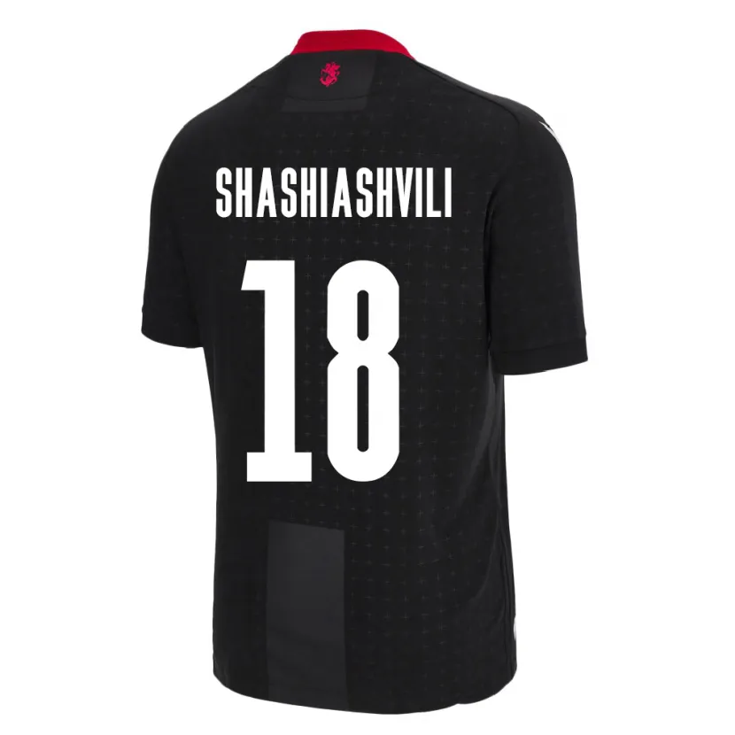 Danxen Kinder Georgien Luka Shashiashvili #18 Schwarz Auswärtstrikot Trikot 24-26 T-Shirt
