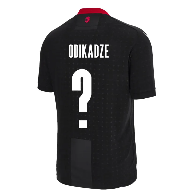Danxen Kinder Georgien Temur Odikadze #0 Schwarz Auswärtstrikot Trikot 24-26 T-Shirt