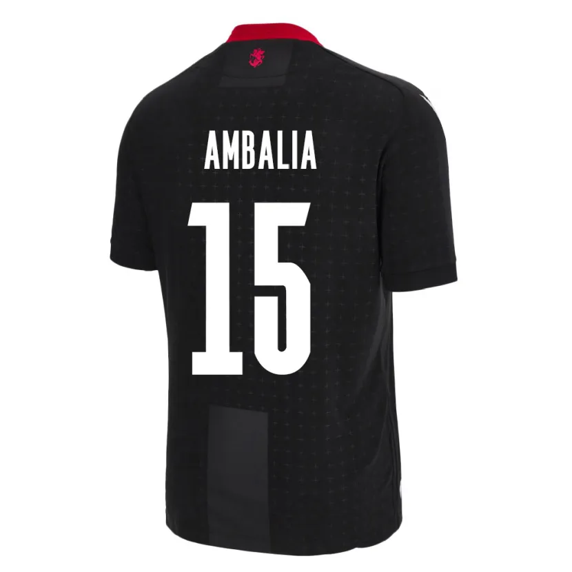 Danxen Kinder Georgien Tinatin Ambalia #15 Schwarz Auswärtstrikot Trikot 24-26 T-Shirt