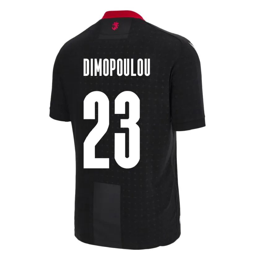 Danxen Kinder Georgien Salomi Dimopoulou #23 Schwarz Auswärtstrikot Trikot 24-26 T-Shirt