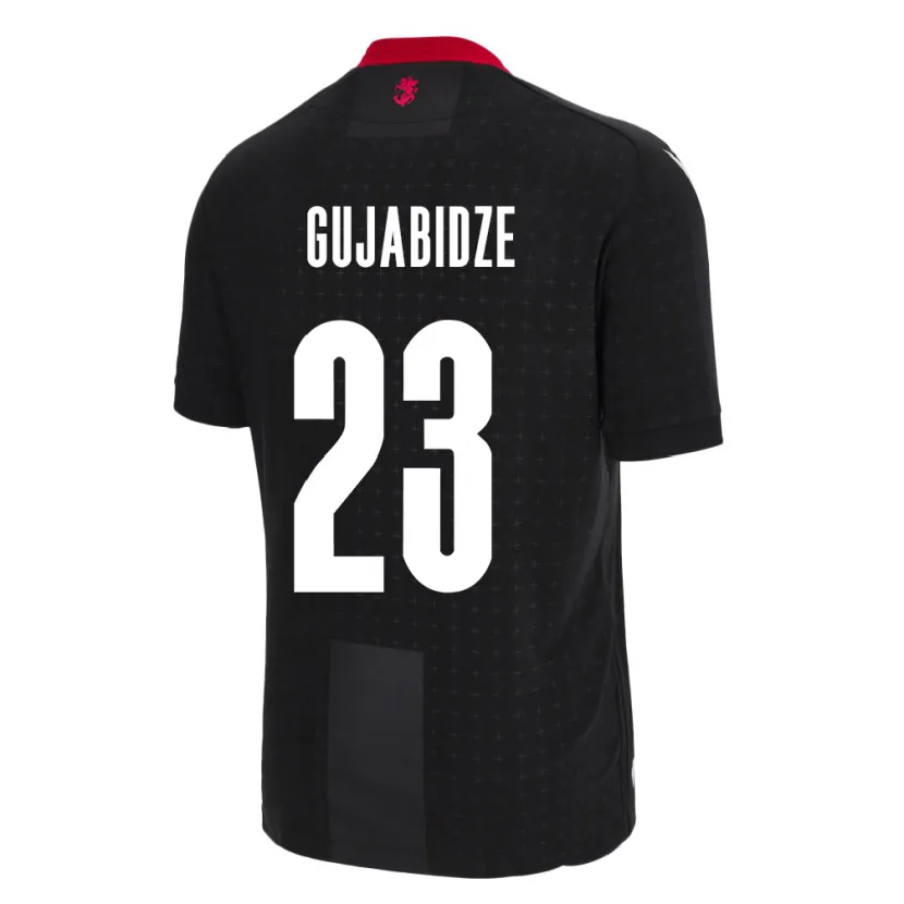 Danxen Kinder Georgien Nino Gujabidze #23 Schwarz Auswärtstrikot Trikot 24-26 T-Shirt