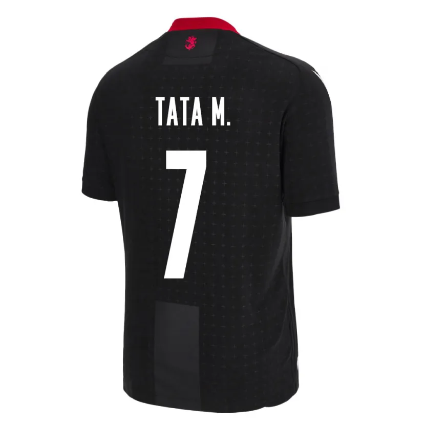 Danxen Kinder Georgien Tata Matveeva #7 Schwarz Auswärtstrikot Trikot 24-26 T-Shirt