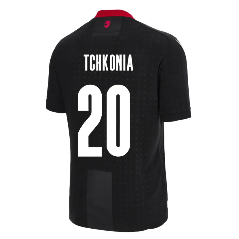 Danxen Kinder Georgien Khatia Tchkonia #20 Schwarz Auswärtstrikot Trikot 24-26 T-Shirt