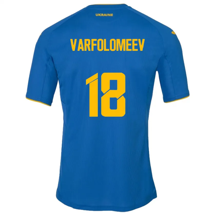 Danxen Kinder Ukraine Ivan Varfolomeev #18 Blau Auswärtstrikot Trikot 24-26 T-Shirt