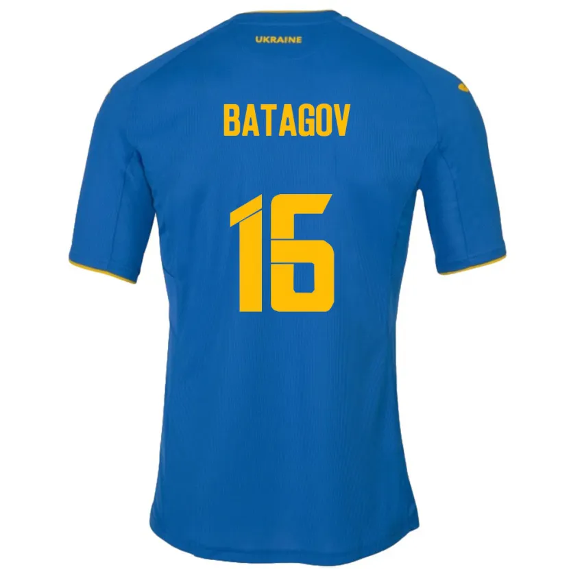Danxen Kinder Ukraine Arseniy Batagov #16 Blau Auswärtstrikot Trikot 24-26 T-Shirt