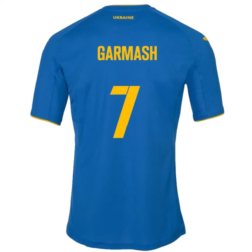 Danxen Kinder Ukraine Yevgen Garmash #7 Blau Auswärtstrikot Trikot 24-26 T-Shirt