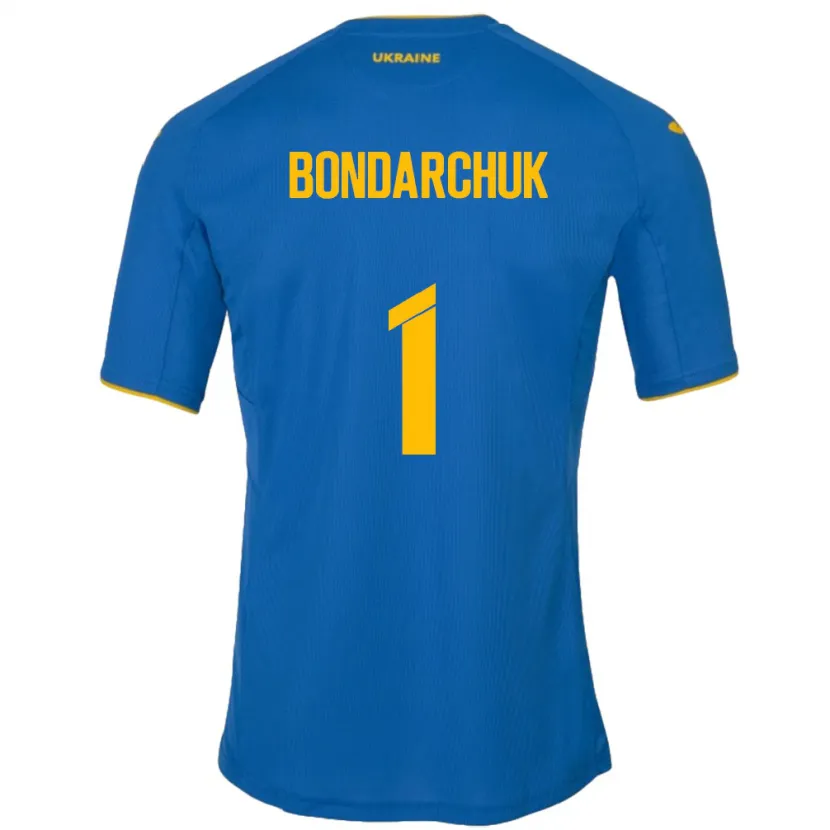 Danxen Kinder Ukraine Daryna Bondarchuk #1 Blau Auswärtstrikot Trikot 24-26 T-Shirt