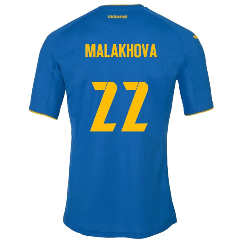 Danxen Kinder Ukraine Yana Malakhova #22 Blau Auswärtstrikot Trikot 24-26 T-Shirt