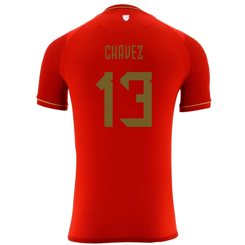 Danxen Kinder Bolivien Lucas Chávez #13 Rot Auswärtstrikot Trikot 24-26 T-Shirt