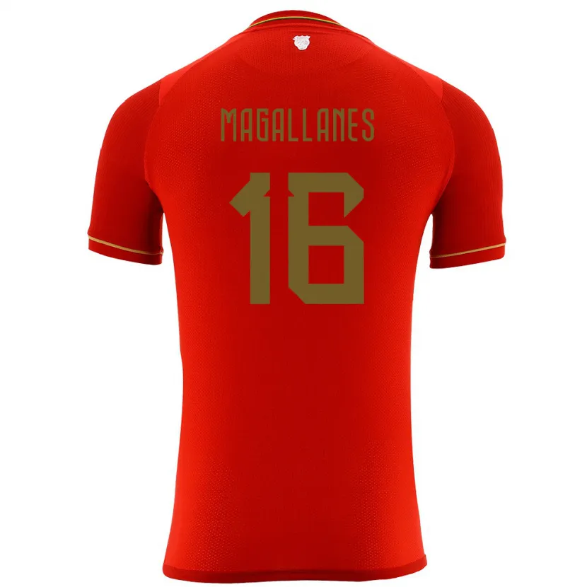 Danxen Kinder Bolivien Juan Magallanes #16 Rot Auswärtstrikot Trikot 24-26 T-Shirt