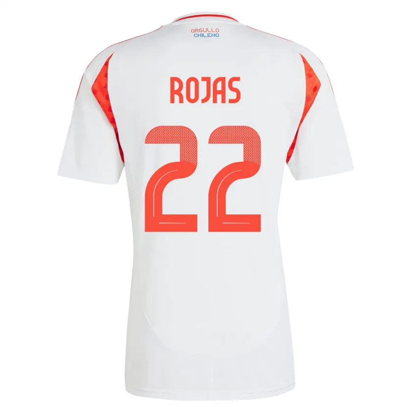 Danxen Kinder Chile Jeyson Rojas #22 Weiß Auswärtstrikot Trikot 24-26 T-Shirt