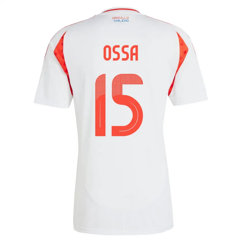 Danxen Kinder Chile Diego Ossa #15 Weiß Auswärtstrikot Trikot 24-26 T-Shirt