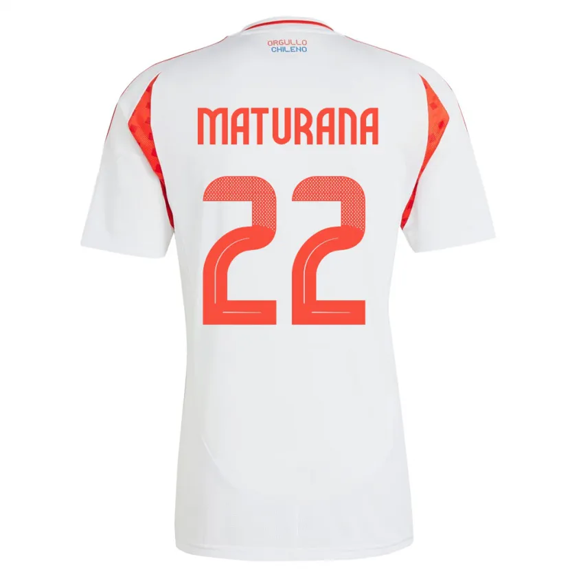 Danxen Kinder Chile Martín Maturana #22 Weiß Auswärtstrikot Trikot 24-26 T-Shirt