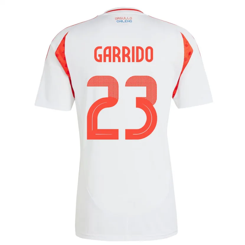 Danxen Kinder Chile Pedro Garrido #23 Weiß Auswärtstrikot Trikot 24-26 T-Shirt