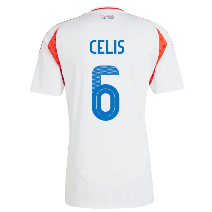 Danxen Kinder Chile Milovan Celis #6 Weiß Auswärtstrikot Trikot 24-26 T-Shirt