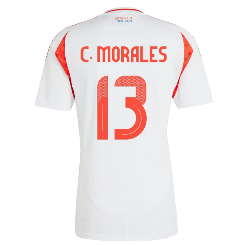 Danxen Kinder Chile Cristián Morales #13 Weiß Auswärtstrikot Trikot 24-26 T-Shirt