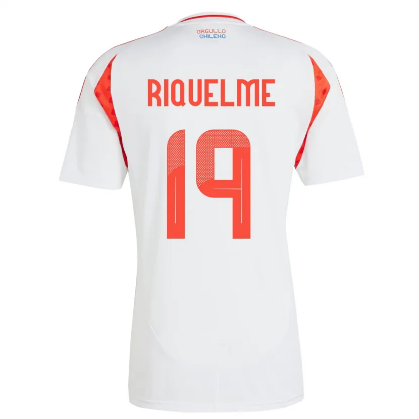 Danxen Kinder Chile Benjamín Riquelme #19 Weiß Auswärtstrikot Trikot 24-26 T-Shirt