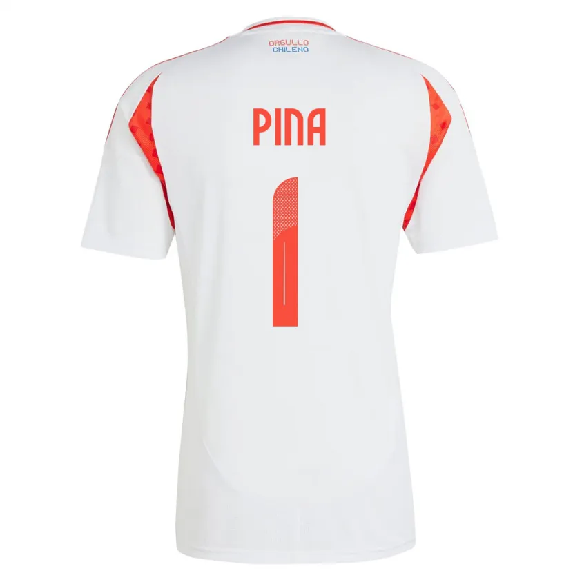 Danxen Kinder Chile Cristóbal Piña #1 Weiß Auswärtstrikot Trikot 24-26 T-Shirt