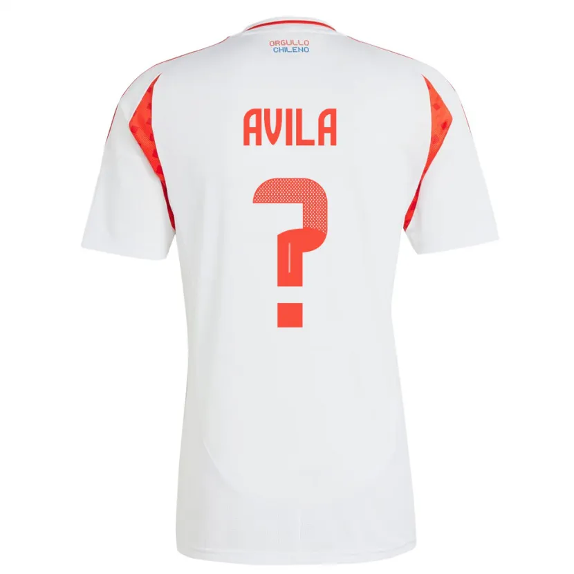 Danxen Kinder Chile Gustavo Ávila #0 Weiß Auswärtstrikot Trikot 24-26 T-Shirt