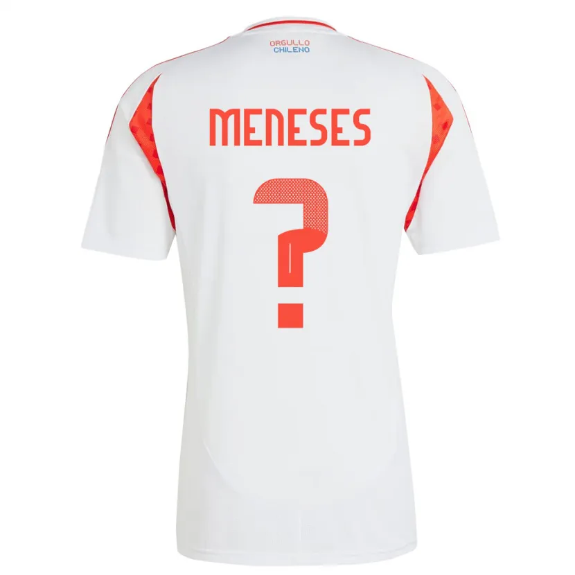 Danxen Kinder Chile Joaquín Meneses #0 Weiß Auswärtstrikot Trikot 24-26 T-Shirt