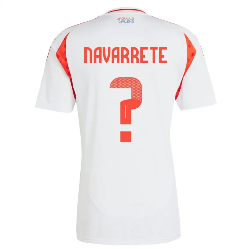 Danxen Kinder Chile Sebastián Navarrete #0 Weiß Auswärtstrikot Trikot 24-26 T-Shirt