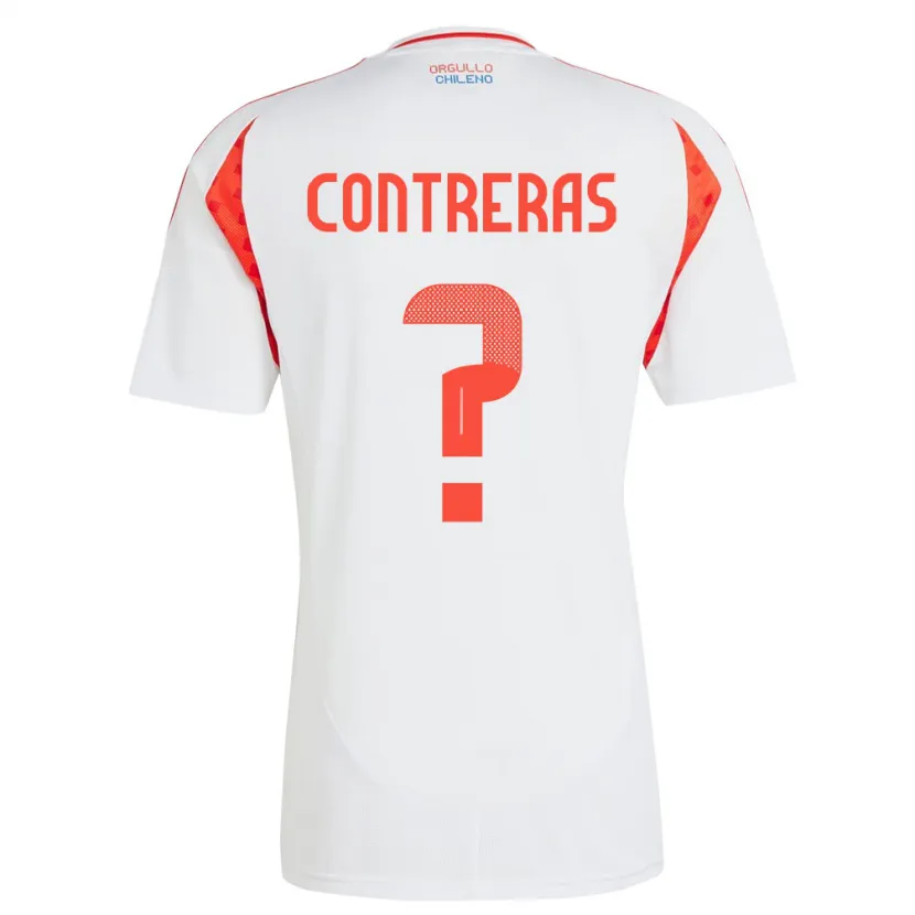Danxen Kinder Chile Mathías Contreras #0 Weiß Auswärtstrikot Trikot 24-26 T-Shirt