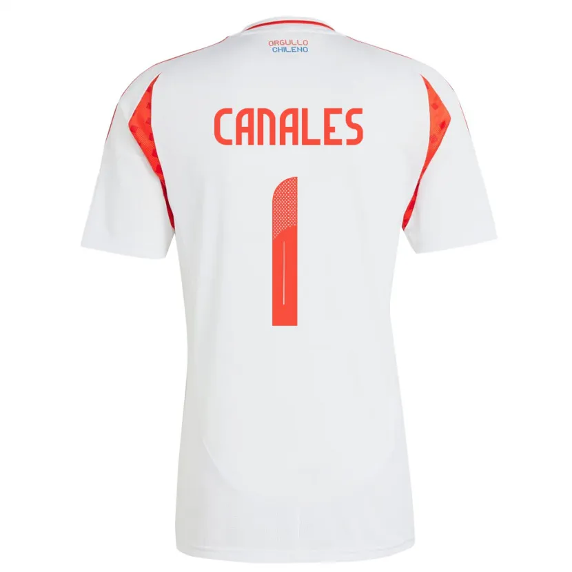 Danxen Kinder Chile Antonia Canales #1 Weiß Auswärtstrikot Trikot 24-26 T-Shirt