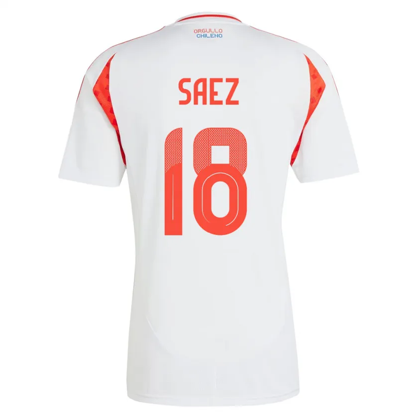 Danxen Kinder Chile Camila Sáez #18 Weiß Auswärtstrikot Trikot 24-26 T-Shirt
