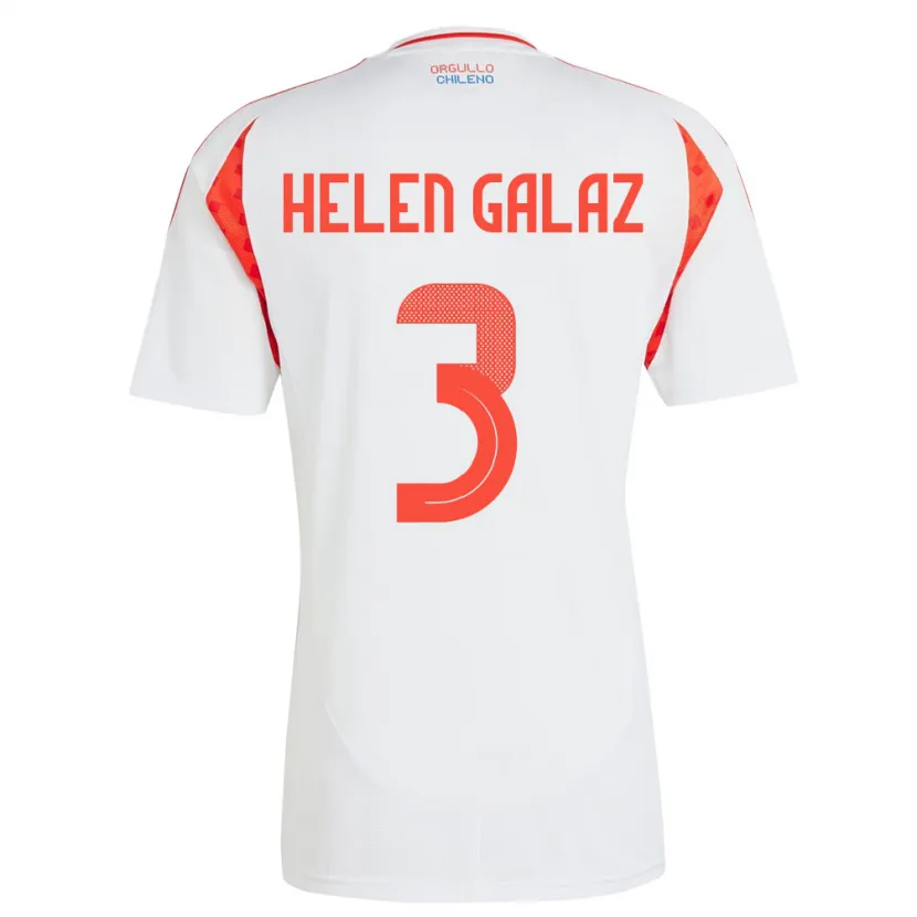 Danxen Kinder Chile Su Helen Galaz #3 Weiß Auswärtstrikot Trikot 24-26 T-Shirt