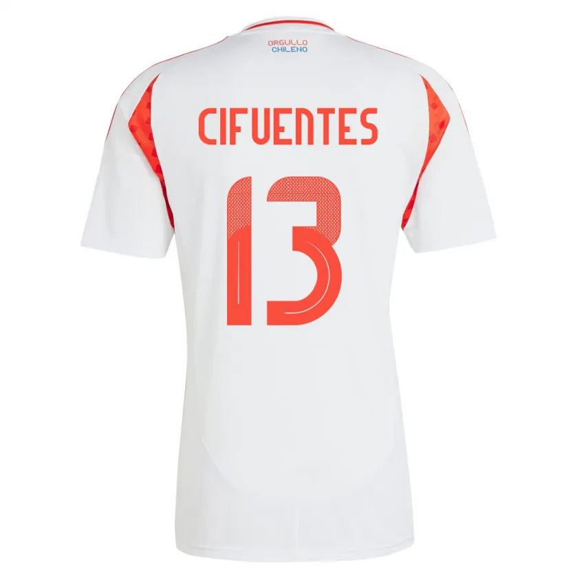 Danxen Kinder Chile Anaís Cifuentes #13 Weiß Auswärtstrikot Trikot 24-26 T-Shirt