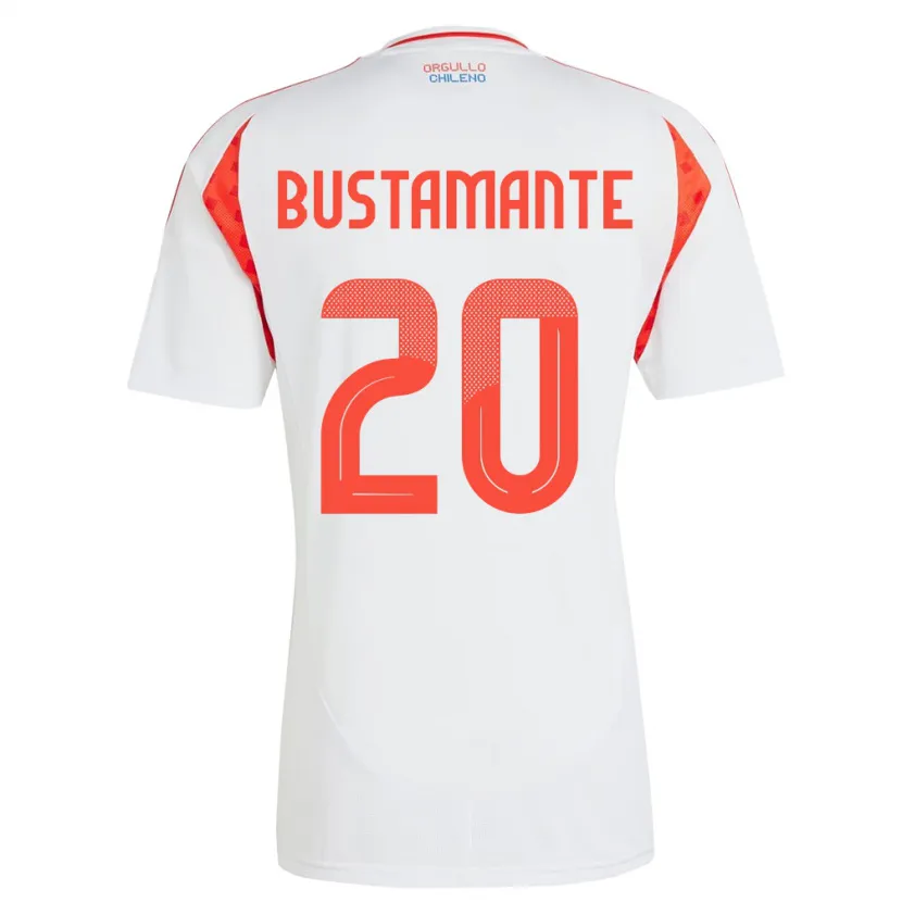 Danxen Kinder Chile Paloma Bustamante #20 Weiß Auswärtstrikot Trikot 24-26 T-Shirt