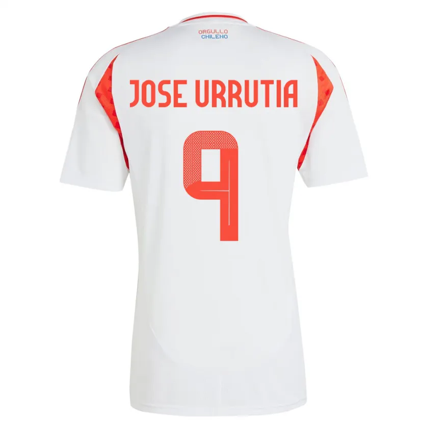 Danxen Kinder Chile María José Urrutia #9 Weiß Auswärtstrikot Trikot 24-26 T-Shirt