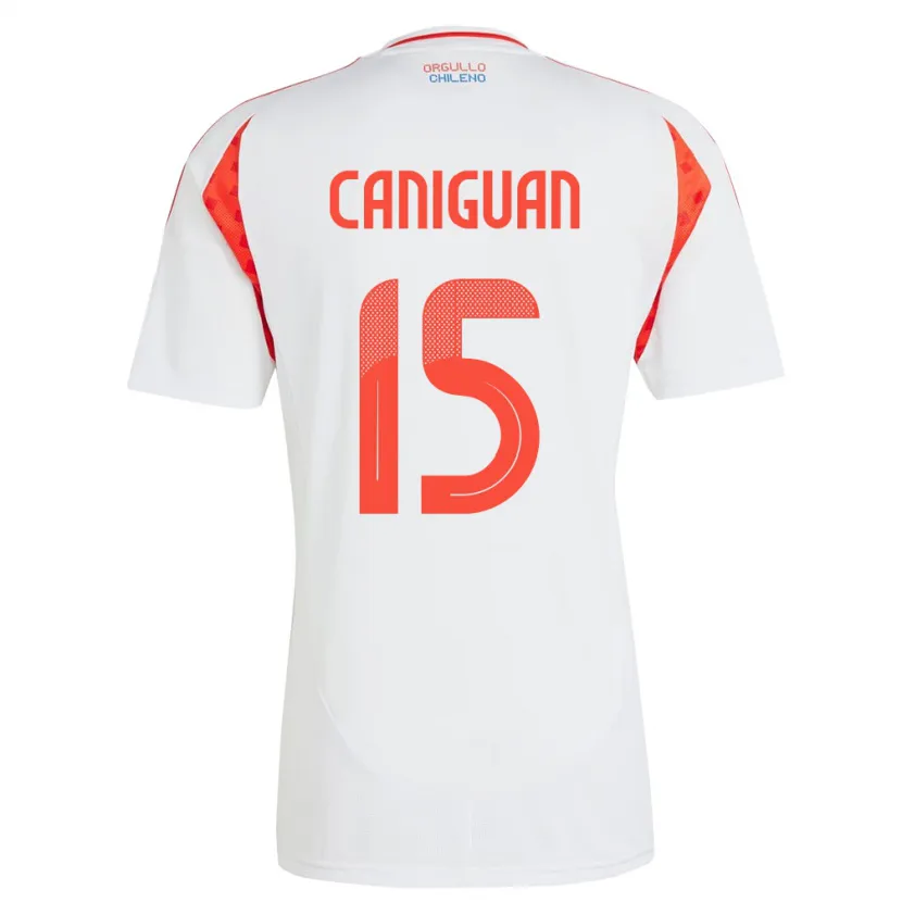 Danxen Kinder Chile Franchesca Caniguán #15 Weiß Auswärtstrikot Trikot 24-26 T-Shirt