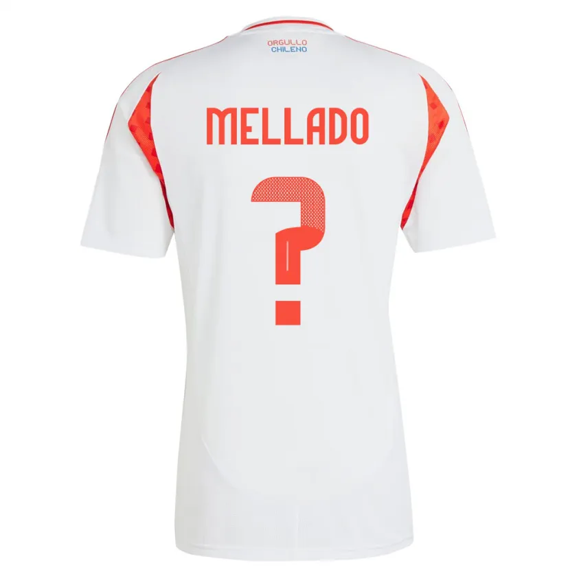 Danxen Kinder Chile Catalina Mellado #0 Weiß Auswärtstrikot Trikot 24-26 T-Shirt