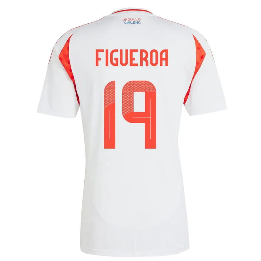 Danxen Kinder Chile Catalina Figueroa #19 Weiß Auswärtstrikot Trikot 24-26 T-Shirt