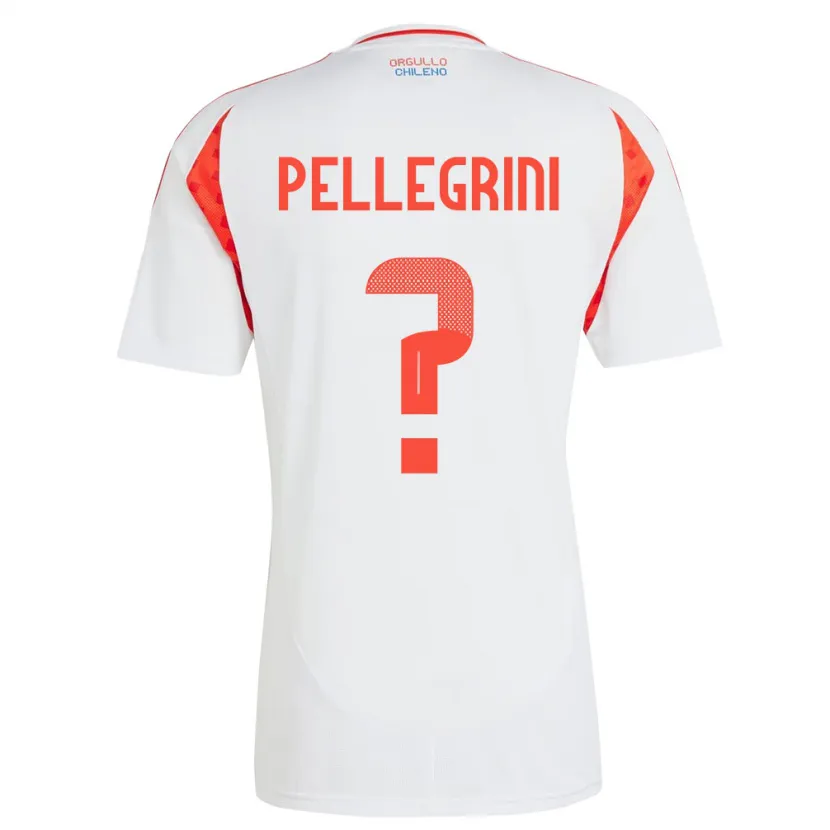 Danxen Kinder Chile Maya Pellegrini #0 Weiß Auswärtstrikot Trikot 24-26 T-Shirt