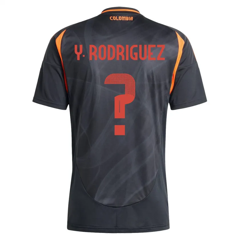 Danxen Kinder Kolumbien Yefrei Rodríguez #0 Schwarz Auswärtstrikot Trikot 24-26 T-Shirt
