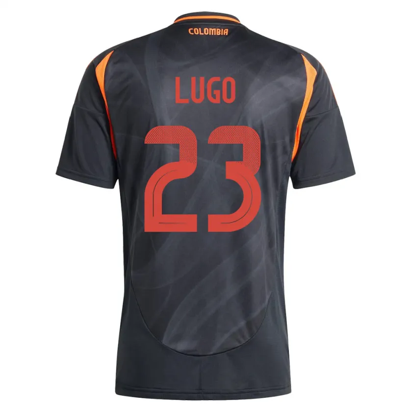 Danxen Kinder Kolumbien Michelle Lugo #23 Schwarz Auswärtstrikot Trikot 24-26 T-Shirt