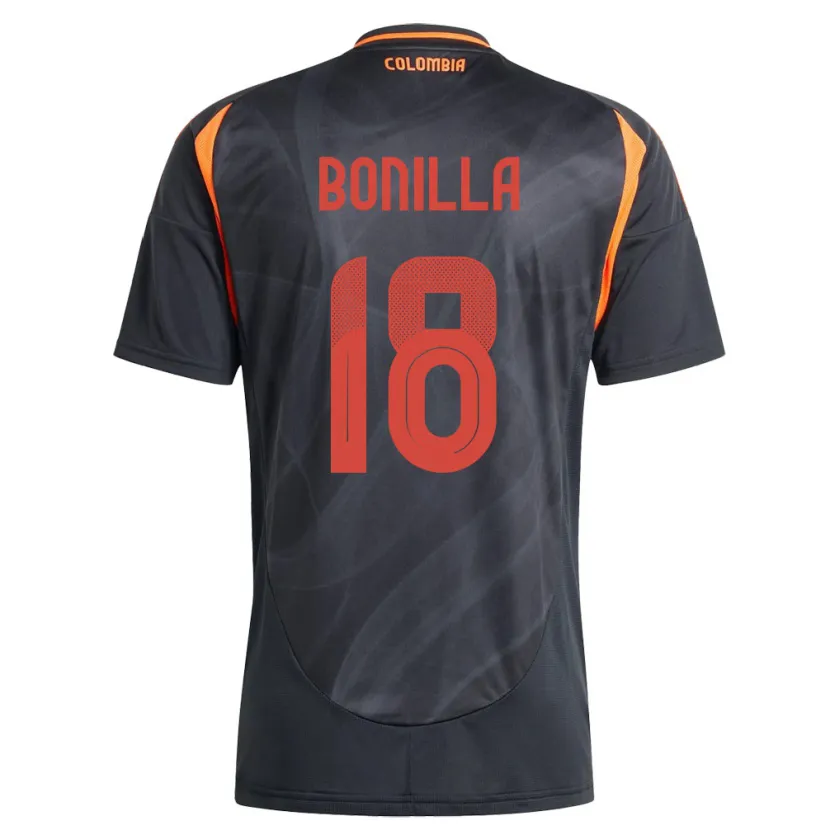 Danxen Kinder Kolumbien Wendy Bonilla #18 Schwarz Auswärtstrikot Trikot 24-26 T-Shirt