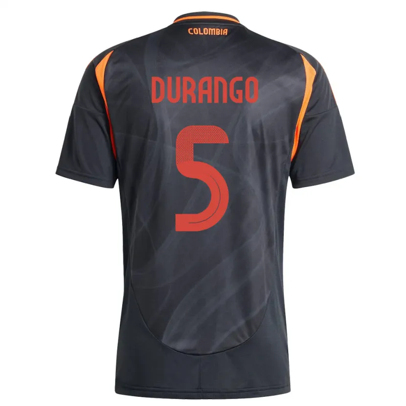 Danxen Kinder Kolumbien Lorena Durango #5 Schwarz Auswärtstrikot Trikot 24-26 T-Shirt