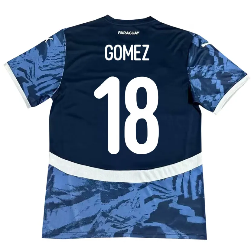 Danxen Kinder Paraguay Diego Gómez #18 Blau Auswärtstrikot Trikot 24-26 T-Shirt